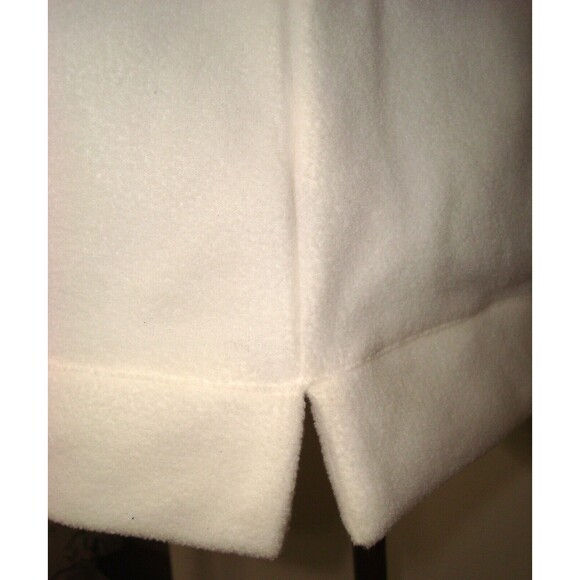 New $54 Womens Natural White Micro Polar Fleece Top XXSP Pocket Denim & Company - Picture 3 of 7
